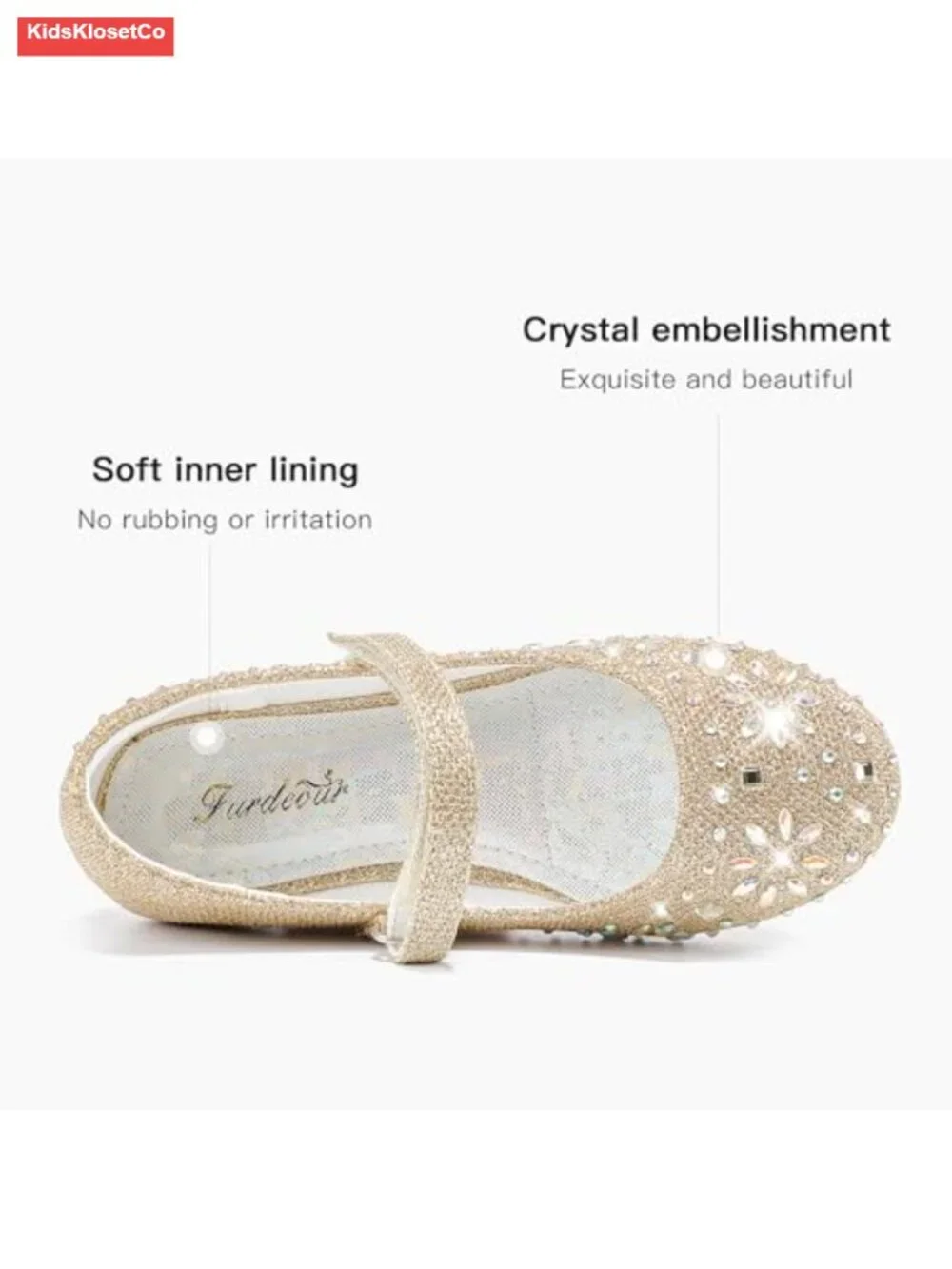 Girls Mary Jane Flats Glitter Princess Ballet Shoes Wedding Party